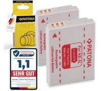PATONA 2x Batteria di ricambio per Canon NB-5L 900mAh 3.7V compatibile con Canon IXY Digital 1000 800 900 IS IXUS 90 850 860 870 IS ELPH SX 100 110 200 220 230 NB5L