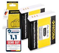 PATONA 2x Batteria di ricambio per Canon NB-6L 800mAh 3.7V compatibile con Canon Digital Ixus 85 95 105 200 300 PowerShot D20 S90 S95 S120 SX240 SX260 SX530 SX540 SX610 SX700 ELPH 500 NB6L