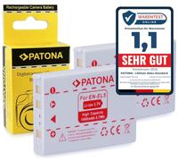 PATONA 2x Batteria di ricambio per Nikon EN-EL5 1000mAh 3.7V compatibile con Nikon CoolPix 3700 4200 5200 5900 6000 7900 P3 P4 P80 P90 P100 P500 P510 P520 P530 P5000 P6000 S10 EN EL5 ENEL5