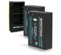 PATONA 2x Batteria NP-W126s Platinum + Caricatore Dopio NPW126s USB-C Caricabatteria NP W126s compatibile con Fujifilm FinePix HS30EXR HS50EXR XT1 XT2 XT3 XT100 XT200 XPRO2 XPRO3 XA3 XA5 XA7 XA10
