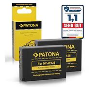 PATONA 2X Batteria per Fuji Fujifilm NP-W126 1020mAh 7.2V