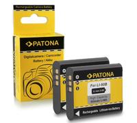 PATONA 2x Li-90b Batteria 950mAh compatibile con Olympus Stylus Creator XZ-2 XZ2 Traveller SH-50 SH50 SZ-15 SZ15 Tough TG-1 TG1 TG-2 TG2 Li90B Li 90B Li92B Li 92B