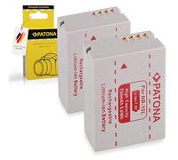 PATONA 2x NB-10L Batteria 750mAh / 7.4V / 5.6Wh compatibile con Canon PowerShot G15 G16 G1 X G3 X SX40 HS SX50 HS SX60 HS Batteria di ricambio per modelli NB10L NB 10L
