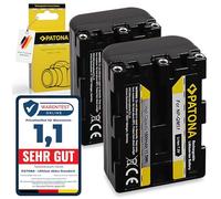 PATONA 2x NP-FM50 NP-QM51 Batteria 1600mAh compatibile con Sony Camcorder NP-FM30 FM50 FM70 FM90 QM51D QM71D QM91D CCD-TRV106K 108 116 128 DCR-DVD91 100 200 DCR-HC14 TRV6 TRV8 NPFM50 QM51 FM50