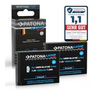 PATONA 2X Platinum Batteria per Panasonic DMW-BLG10 BLG10E, 1000mAh | Batteria di ricambio per DMC-GF6 Lumix DC GX9 TZ202 TZ91 DMC GX7 GX80 LX100 TZ101 TZ99 TZ80, 100% identica all'originale