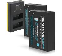 PATONA 2x Platinum NP-W126s NP-W126 1210mAh con Caricatore LCD DUAL (USB-C/Micro-USB) compatibile con Fuji Fujifilm X100VI X-M5 X-T20 X-T30 II X-T50 XT100 XPRO3 HS-30EXR HS-50EXR
