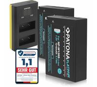 PATONA 2x Platinum NP-W126s NP-W126 1210mAh con Caricatore LCD DUAL (USB-C/Micro-USB) compatibile con Fuji Fujifilm X100VI X-M5 X-T20 X-T30 II X-T50 XT100 XPRO3 HS-30EXR HS-50EXR