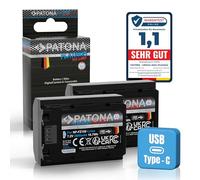 PATONA 2x PLATINUM USB-C Batteria NP-FZ100 2600mAh compatibile con Sony Alpha 6600 6700 A6600 A6700 A1 A9 II A7 III IV A7R 7C 7CR 7S 7R A7III FX3 FX30 A7C2 A7R3 NP FZ100 NPFZ100