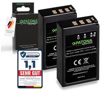 PATONA 2X Premium Batteria 1100mAh - Ricambio per Olympus BLS-5, BLS-50, PS-BLS5 - per OM-D E-M10 Mark II III IV, PEN E-P3, E-PL5-E-PL9, E-PM1, E-PM2, Stylus 1 - una scatta, una si ricarica