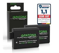 PATONA 2x PREMIUM Batteria LP-E5 (1020mAh / 7.4V / 7.5Wh) compatibile con Canon EOS 1000D 500D 450D Kiss X3 X2 F Rebel XS XSi T1i Battery Pack LPE5 LP E5 LPE-5