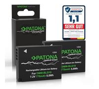 PATONA 2X Premium Batteria per Panasonic DMW-BLG10 BLG10E DMC-GF6 770mAh | Batteria di ricambio per Lumix DC GX9 TZ202 TZ91 DMC GX7 GX80 LX100 TZ101 TZ99 TZ80, 100% identica all'originale