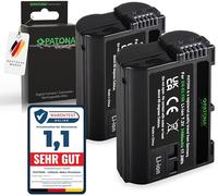 PATONA 2x Premium Batteria Ricambio per Nikon EN-EL15b EN-EL15 Batterie 2000mAh Compatibile con Nikon 1 V1 Z6 Z7 D7100 D7200 D7500 D600 D800 D800E D810 D850 (non per Zf)