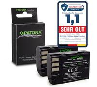 PATONA 2x PREMIUM D-Li90 Batteria 2040mAh compatibile con Pentax 645D K1 K-01 K3 K3 II K32 K3II K-3 Mark III K5 K-5 K52 K5II K-5 II K-5 IIs K7 K-7 DSLR DLi90 DLi 90 DLi-90 Battery Pack