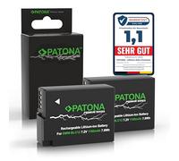 PATONA 2x PREMIUM DMW-BLC12 DMW-BLC12E Batteria 1100mAh compatibile con Panasonic Lumix DMC FZ200 FZ300 FZ330 FZ1000 FZ2000 G5 G6 G7 G70 G81 G85 G91 GH2 GX8 GX8A GX8H GX8K DMWBLC12 DMW BLC 12 E