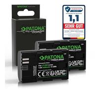 PATONA 2x PREMIUM LP-E6N Batteria (2400mAh 7.2V 17.3Wh) compatibile con Canon EOS 5D Mark II III IV 5DS R5 R 6D 7D 60D 60Da 70D 80D 90D XC10 XC15 LPE6N LP-E6