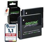 PATONA 2x PREMIUM NB-6L Batteria 1000mAh compatibile con Canon NB-6LH NB6L Digital Ixus 85 95 105 200 IS 300 310 PowerShot D20 S90 S95 S120 SX240 SX260 SX530 SX540 SX610 SX700 SX710 NB 6L