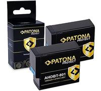 PATONA 2x PROTECT AHDBT-801 Batteria 1250mAh / 3.85V compatibile con GoPro Hero 8 7 6 5 AHDBT801 AHDBT-701 AHDBT-501 AABAT-001 ASST1 CHDHX-501