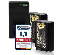 PATONA 2x Protect Batteria NP-FW50 1100mAh con Caricatore PD Performance Compatibile con Sony NEX-C3 NEX-F3 NEX-3 NEX-5 NEX-6 NEX-7 DSC-RX10 Mark II III IV Alpha A33 A55 7 5000 6100