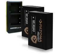 PATONA 2x Protect Batteria NP-W126s 1210mAh con Caricatore Doppio USB-C compatibile con Fujifilm FinePix HS30EXR HS33EXR HS50EXR X-T20 X-H1 XT1 XT3 XT100 XT200 XPRO2 XPRO3 XA3 XA5 XA7 XA10 NP-W126