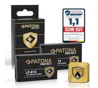 PATONA 2x PROTECT Batteria per Canon LP-E12 LPE12 Battery Pack 850mAh | Batteria di ricambio con NTC-Sensor e box protettivo per EOS 100D Rebel SL1, EOS M M2 M10 M50 M100 M200, PowerShot SX70 HS
