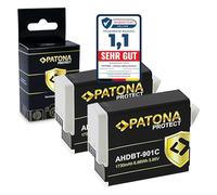 PATONA 2X Protect Batteria per GoPro AHDBT-901 SPBL1B Enduro | Batteria di ricambio per Hero 9/10/11/12 action cam, box protettivo ignifugo - per action, inverno e immersioni
