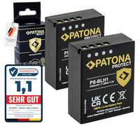 PATONA 2x PROTECT BLH-1 Batteria di ricambio 2400mAh compatibile con Olympus OM-D OMD EM-1 Mark II EM-1 Mark 2 E-M1X EM1 EM1X BLH1 BL-H1 BL H1, custodia V1 resistente al calore, ignifuga