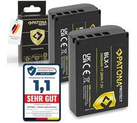 PATONA 2x PROTECT BLX-1 Batteria 2400mAh compatibile con Olympus OM-1 OM-3 OM1 OM3 BLX1 BL-X1 BL X1 BLX 1 con sensore NTC e custodia V1 resistente al calore, ignifuga