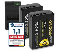 PATONA 2x PROTECT BLX-1 Batteria con USB-C caricatore PD performance compatibile con Olympus OM-1 OM1 OM-3 OM3 BLX1 BL-X1 BL X1 BLX 1, Batteria di ricambio ignifugo e resistente al calore