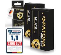 PATONA 2x PROTECT LP-E12 Batteria 850mAh compatibile con Canon EOS 100D Rebel SL1 EOS M M2 M10 M50 M100 M200 2 10 50 100 200 PowerShot SX70 SX-70 SX 70 HS Battery Pack LPE12 LP E12 LPE-12