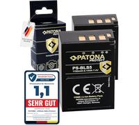 PATONA 2x PROTECT PS-BLS-5 Batteria 1100mAh compatibile con Olympus E-450 OM-D E-M10 Mark II III S IV Pen E-P3 E-PL1 E-PL2 E-PL3 E-PL5 E-PL6 E-P7 E-PL7 EPL8 EPL10 EPM1 EPM2 E P7 EP7 E-M10IV BLS5