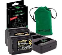 PATONA 2x Protect V1 Batteria NP-FZ100 FZ100 con Caricatore PD Performance Compatibile con Sony Alpha 6600 6700 A6600 A6700 A1 A9 9 R S II A7 III IV A7R 7 C 7CR 7S 7R A7III V R3 R4 FX3 FX30 A7C2 A7R3