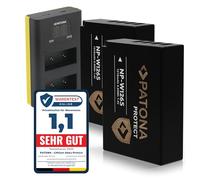 PATONA 2x Protect V1 Batteria NP-W126S con LCD Caricatore Doppio Compatibile con Fujifilm FinePix HS30EXR HS33EXR HS50EXR X-T20 X-H1 XT1 XT3 XT100 XT200 XPRO2 XPRO3 XA3 XA5 XA7 XA10