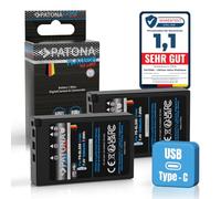 PATONA 2X USB-C Platinum Batteria per Olympus BLS-5 BLS-50, 1050mAh