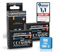 PATONA 2X USB-C Platinum Batteria per Olympus BLX-1 BLX1 2600mAh