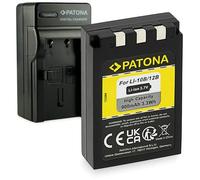 PATONA 3in1 Caricatore + Batteria Li-10b / Li-12b Compatibile con Olympus mju 300 400 500 600 800 1000 Camedia C-7000 C-5000 Zoom