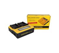 PATONA 7619 Caricabatterie DUAL LCD USB per Leica V-Lux 2, V-Lux 3 e Panasonic