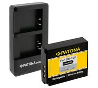 PATONA Batteria 1850mAh per Ricoh DB-120 GR IV, doppio caricatore USB-C