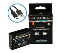 PATONA PLATINIUM Batteria LP-E10 1020mAh USB-C Input compatibile con Canon EOS 1100D 1200D 1300D 2000D 4000D Rebel T3 T5 T6 T9 EOS Kiss X50 X70 X80 1D X Mark 1D X Mark II EOS2000d LP E10 LPE10