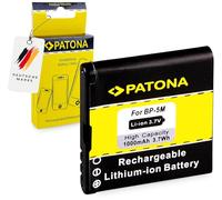 PATONA Batteria ricambio per Nokia BP-5M BP5M (1000mAh / 3.7Wh / 3.7V) compatibile con Nokia 100 5610 5700 6110 Navigator 6220 6500 slide 7290 7390 8600 Luna