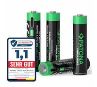 PATONA Batterie AAA Micro USB-C, confezione da 4, 1,5 V, 750 mWh