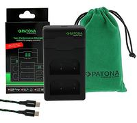 PATONA BLX-1 - PD Performance Caricabatteria (massimo 1500 mA), USB-C Mini Dual LCD, QC 3.0 & PD 3.0 (161713) compatibile con Olympus OM-System OM-1, OM-1 II, OM-3, OM1, OM3