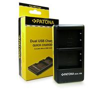 PATONA Caricabatteria Doppio per BLS-1, BLS-5, BLS-50 Batteria Compatibile con Olympus E-450, OMD E-M10, Stylus 1, E-PL5, E-PL6, E-PL7, E-PL8, E-PL9, E-PL10