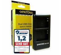 PATONA Caricabatteria Doppio per EN-EL23, ENEL23 Batteria Compatibile con Nikon Coolpix B700, P900, P900S, S810c, P610, P610S, P600