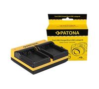 Patona Caricabatteria doppio per Leica Panasonic DMW-BLC12PP