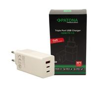 Patona Caricabatterie Adattatore GAN PD100W Bianco 2xUSB-C 1xUSB-A
