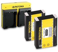 PATONA Caricabatterie Doppio con 2x Batteria NP-95 Compatibile con Fuji FinePix F30 F31fd Real 3D W1 X100 X-S1