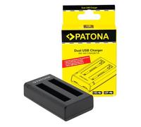 Patona Caricabatterie doppio per Insta360 X3 CINAQBT/A con cavo micro-USB