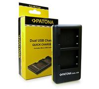PATONA Caricabatterie Doppio per NP-W126S Batteria compatibili con Fujifilm FinePix HS30EXR, HS33EXR, HS50EXR, X-T20, X-H1