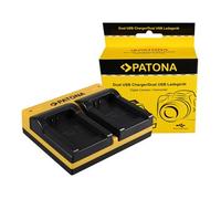 Patona Caricabatterie doppio per Oregon ICP103446 Scientific ATC9K, incluso cavo micro-USB