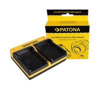 Patona Caricabatterie doppio per Samsung SB-P90A SC SC105L SC-105L SCM105 SC-M105 SCM105S in avo Micro-USB